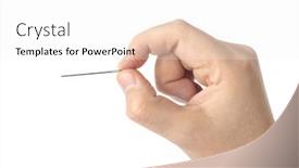  Presentation with waiter hand in white glove - Audience pleasing presentation design consisting of hand-with-needle-isolated backdrop and a white colored foreground