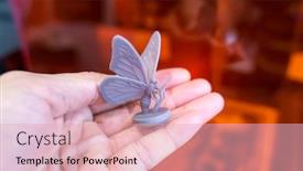  Presentation with shape - Slide deck featuring hand-with-object-in-shape background and a lemonade colored foreground