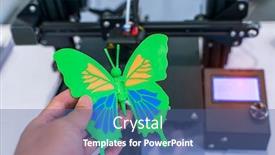  Presentation with shape - Amazing PPT layouts having hand-with-object-in-shape backdrop and a ocean colored foreground