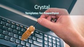  Presentation with radiation - Slides featuring hand with pendulum dowsing background and a ocean colored foreground