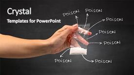  Presentation with plastic bag - Beautiful slides featuring hand with pills in plastic backdrop and a dark gray colored foreground