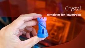  Presentation with chess - Colorful slides enhanced with hand-with-plastic-chess-piece backdrop and a tawny brown colored foreground