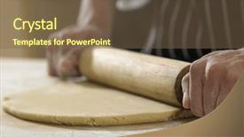  Presentation with flour - Beautiful PPT theme featuring hand with rolling pin backdrop and a violet colored foreground