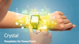  Presentation with arthritis medical examination medicine health - Amazing presentation having hand with smartwatch and health backdrop and a teal colored foreground