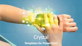  Presentation with arthritis medical examination medicine health - Amazing theme having hand with smartwatch and health backdrop and a light blue colored foreground