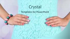  Presentation with colorful impressionist style artistic color - Beautiful presentation featuring hand with stylish colorful nail backdrop and a  colored foreground