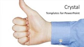  Presentation with flash - Beautiful PPT layouts featuring hand-with-thumb-up-gesture backdrop and a white colored foreground