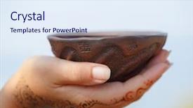  Presentation with indian wedding - Colorful presentation theme enhanced with hand with traditional indian wedding backdrop and a sky blue colored foreground