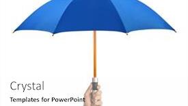  Presentation with waiter hand in white glove - Audience pleasing slides consisting of hand-with-umbrella-isolated backdrop and a white colored foreground