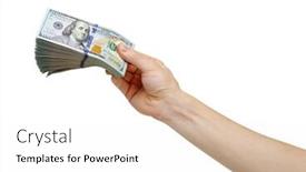  Presentation with background - PPT layouts with hand-with-us-dollars-isolated background and a  colored foreground