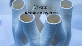  Presentation with industrial revolution - Presentation featuring hand-with-vase-closeup-object background and a light blue colored foreground