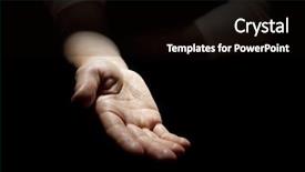  Presentation with god help - Audience pleasing slides consisting of hand woman calling help you backdrop and a black colored foreground