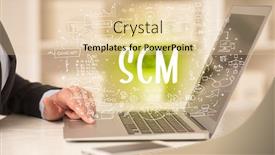  Presentation with new technology - PPT layouts having hand-working-on-new-modern background and a lemonade colored foreground