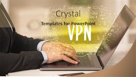  Presentation with new technology - Amazing PPT layouts having hand-working-on-new-modern backdrop and a coral colored foreground