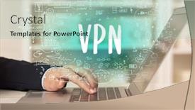  Presentation with new technology - Cool new PPT layouts with hand-working-on-new-modern backdrop and a mint green colored foreground