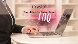  Presentation with new technology - Beautiful PPT layouts featuring hand-working-on-new-modern backdrop and a lemonade colored foreground