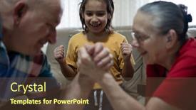  Presentation with wrestling - Amazing presentation design having hand-wrestling-at-home backdrop and a tawny brown colored foreground