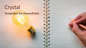  Presentation with note book - Amazing slides having hand write over note book backdrop and a  colored foreground