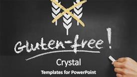  Presentation with gluten free - Beautiful PPT theme featuring hand writes gluten-free backdrop and a dark gray colored foreground
