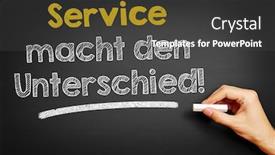  Presentation with german - Slide set enhanced with hand-writes-in-german-service background and a dark gray colored foreground