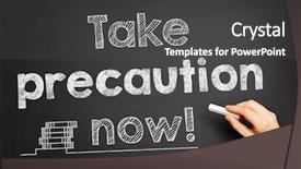  Presentation with future is now - Cool new presentation design with hand writes take precaution now backdrop and a dark gray colored foreground