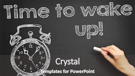  Presentation with time - Colorful theme enhanced with hand writes time to wake backdrop and a dark gray colored foreground