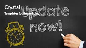  Presentation with now - Theme enhanced with hand writes update now background and a dark gray colored foreground