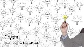  Presentation with creative writing - Audience pleasing theme consisting of hand writing a different idea backdrop and a white colored foreground