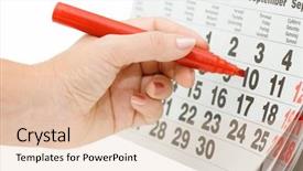  Presentation with change of date - Slides with hand writing important date isolated background and a lemonade colored foreground