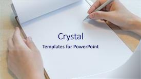  Presentation with application - Audience pleasing presentation consisting of hand writing in blank application backdrop and a  colored foreground