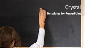  Presentation with liquid soap hand wash - Cool new theme with hand-writing-on-empty-blackboard backdrop and a dark gray colored foreground