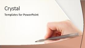  Presentation with plain clear navy blue blue and white cloudy - Slide set featuring hand writing on plain empty background and a  colored foreground