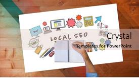  Presentation with digital book - Beautiful presentation theme featuring hand writing on spiral backdrop and a soft green colored foreground