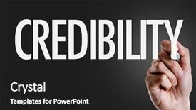  Presentation with writing the text human rights - Presentation with hand writing the text credibility background and a dark gray colored foreground