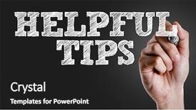  Presentation with writing - Slide deck featuring hand writing the text helpful background and a dark gray colored foreground