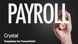  Presentation with payroll - Audience pleasing slide deck consisting of hand writing the text payroll backdrop and a dark gray colored foreground