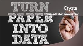  Presentation with writing - Presentation theme consisting of hand writing the text turn background and a gray colored foreground