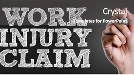  Presentation with work injury - Slides consisting of hand writing the text work background and a gray colored foreground