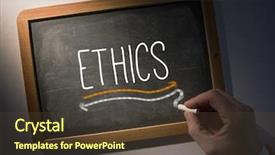  Presentation with black ethics - Presentation design enhanced with hand writing the word ethics background and a  colored foreground