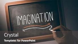  Presentation with black-hand - PPT layouts enhanced with hand-writing-the-word-imagination and a dark gray colored foreground