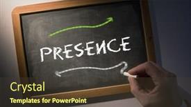  Presentation with black-hand - Presentation theme enhanced with hand-writing-the-word-presence and a tawny brown colored foreground