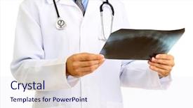  Presentation with medical pill medicine white blue - Audience pleasing PPT layouts consisting of hand x ray - medical doctor isolated on white backdrop and a sky blue colored foreground