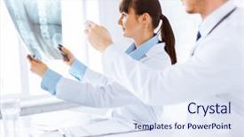  Presentation with teamwork nurse doctor - Presentation theme enhanced with hand xray - picture of doctor and nurse background and a sky blue colored foreground