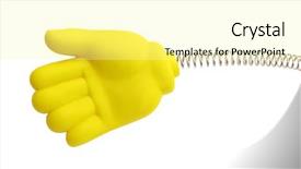  Presentation with easter bunny yellow spring flower - Slide deck enhanced with hand yellow rubber on spring background and a  colored foreground