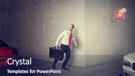  Presentation with cctv - Presentation theme enhanced with handbag and huge cctv background and a navy blue colored foreground