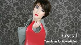  Presentation with vintage retro - Presentation enhanced with handbag red retro woman vintage background and a  colored foreground