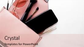  Presentation with fashion handbag - Beautiful slide deck featuring handbags - flat lay of female fashion backdrop and a lemonade colored foreground