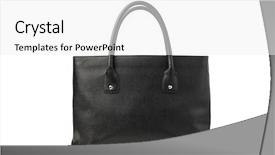  Presentation with leather - Slide set having handbags - women's leather handbag isolated background and a white colored foreground