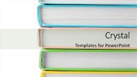  Presentation with bright colorful candy isolated - Slide set featuring handbook - colorful books isolated on white background and a mint green colored foreground