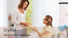  Presentation with cognitive theory learning concept - PPT layouts having handbook - education family and learning concept background and a coral colored foreground